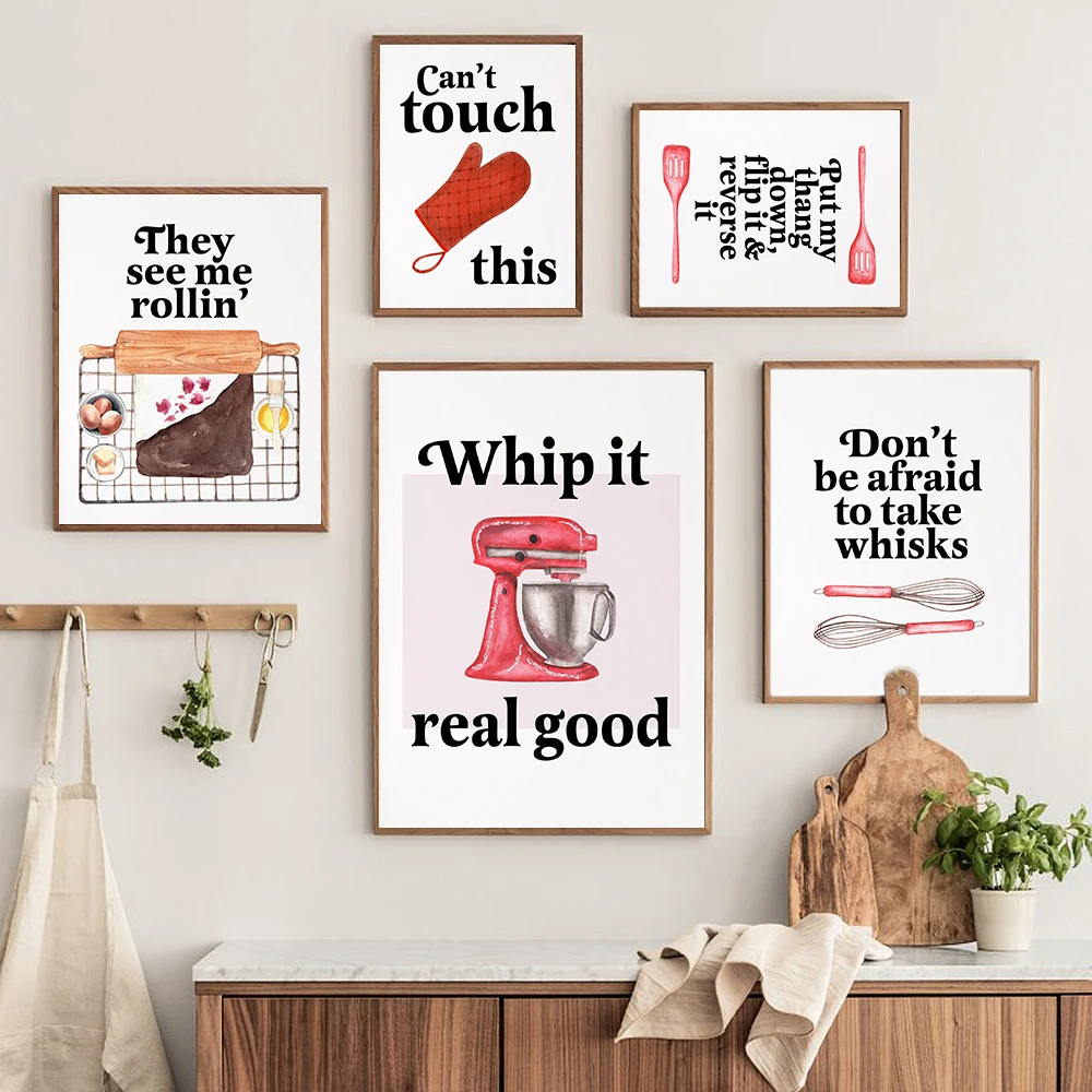 Kitchen Baking Quotes - Pişirme Baskı Komik Mutfak Rap Kelime