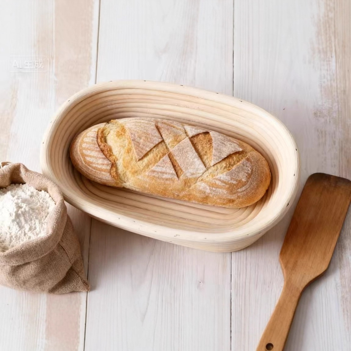 Proofing Basket Banneton - Oval Ekmek Mayalandırma Sepeti Rattan Banneton