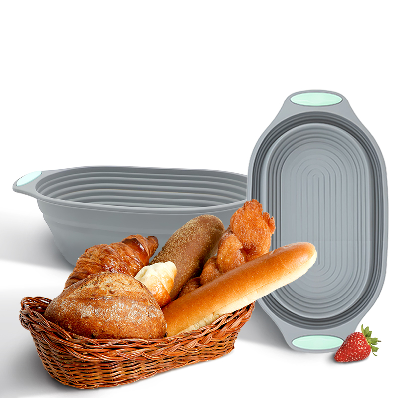 Kitchen Baking Products - 1 adet silikon katlanabilir banneton ekmek