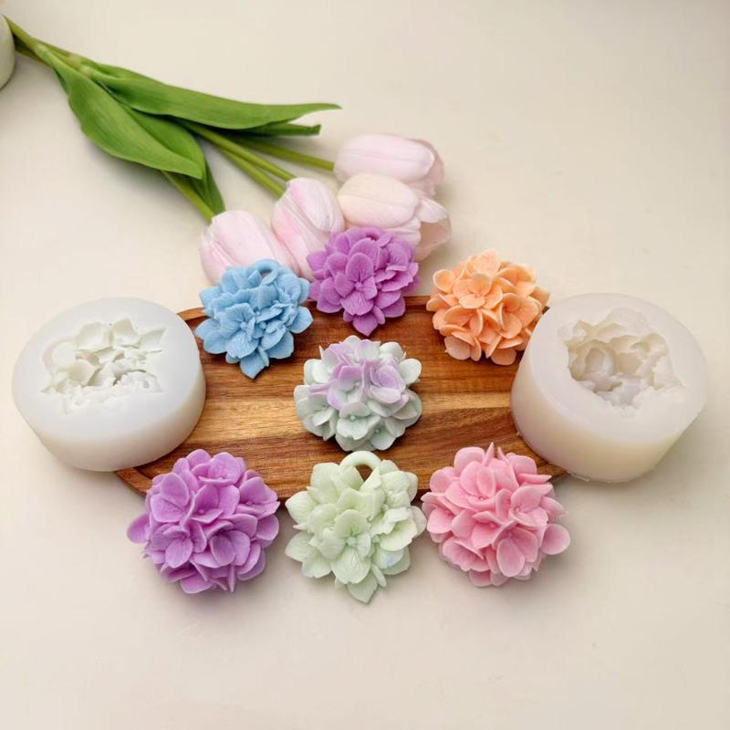 Kitchen Baking Decor - ● Ortanca Çiçek Silikon Kalıp DIY