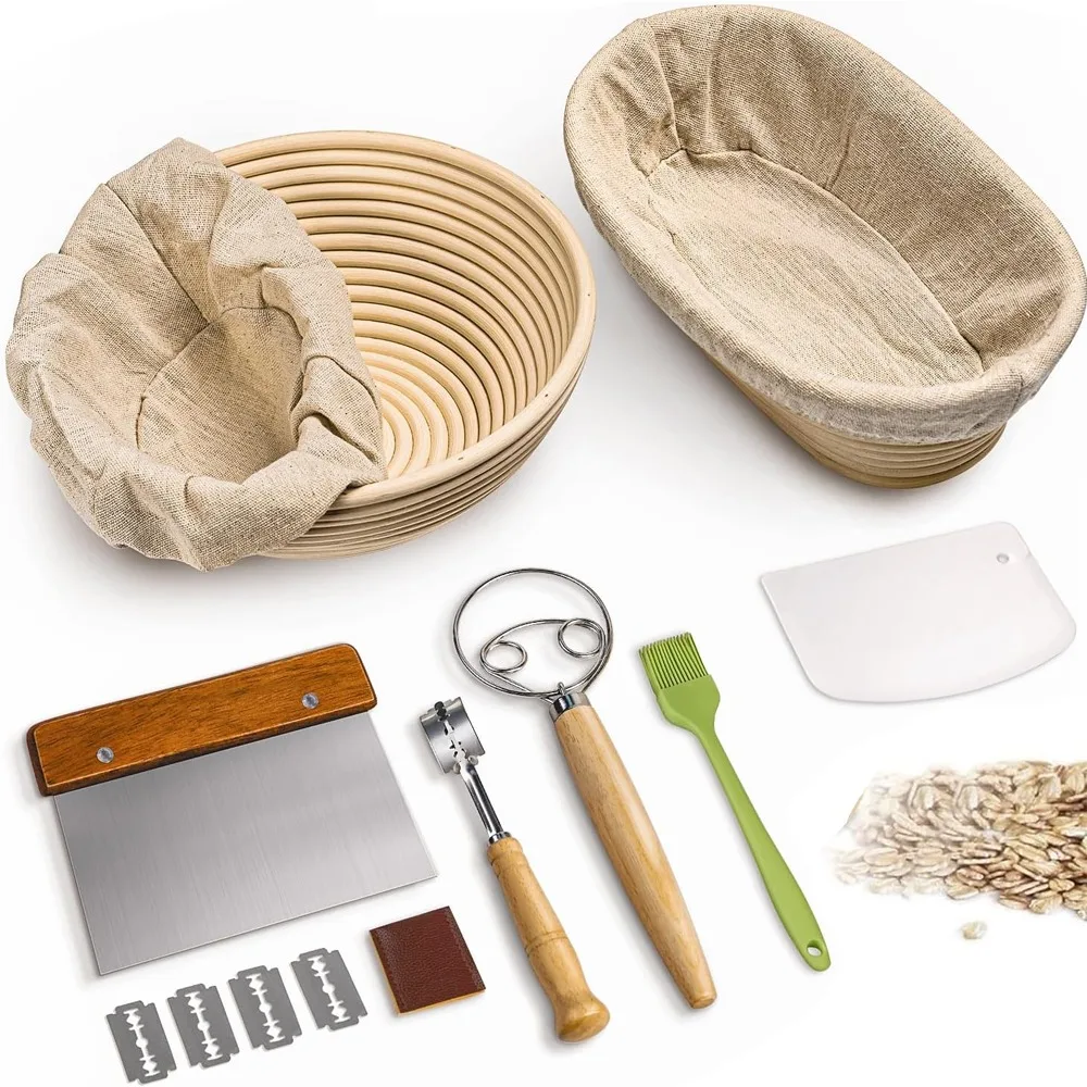 14 Parça Ekmek Mayalandırma Se - Proofing Basket Banneton incelemesi ve fiyatı