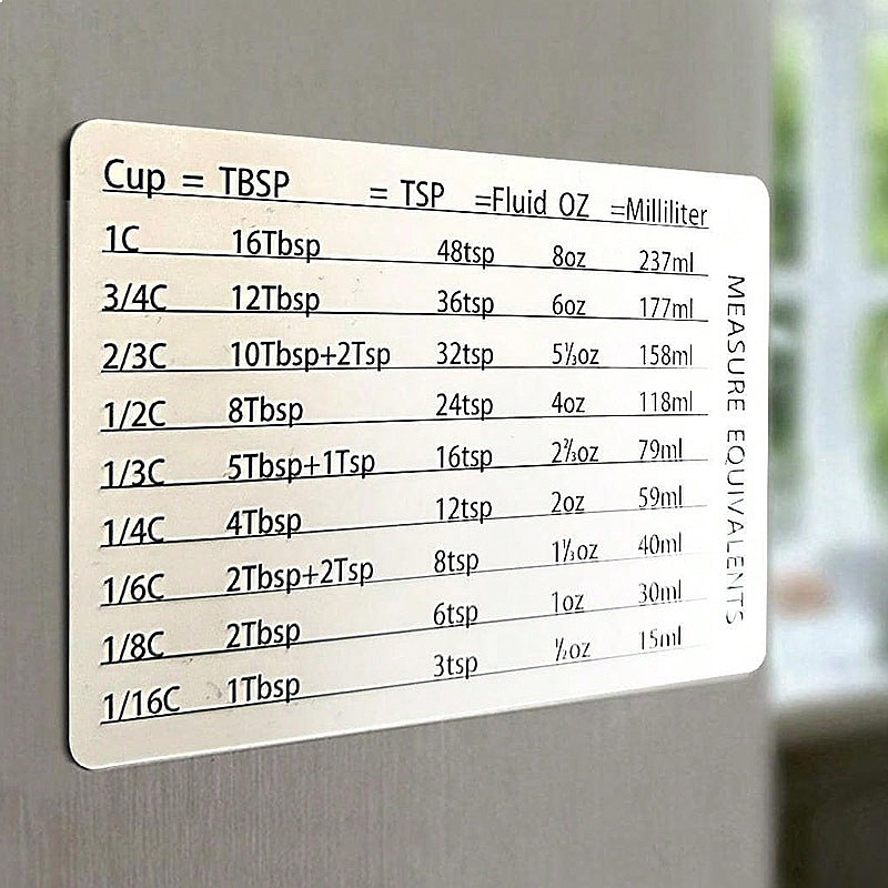 Mutfak Pişirme Manyetik Ölçüm  - Kitchen Baking Conversion Chart incelemesi ve fiyatı