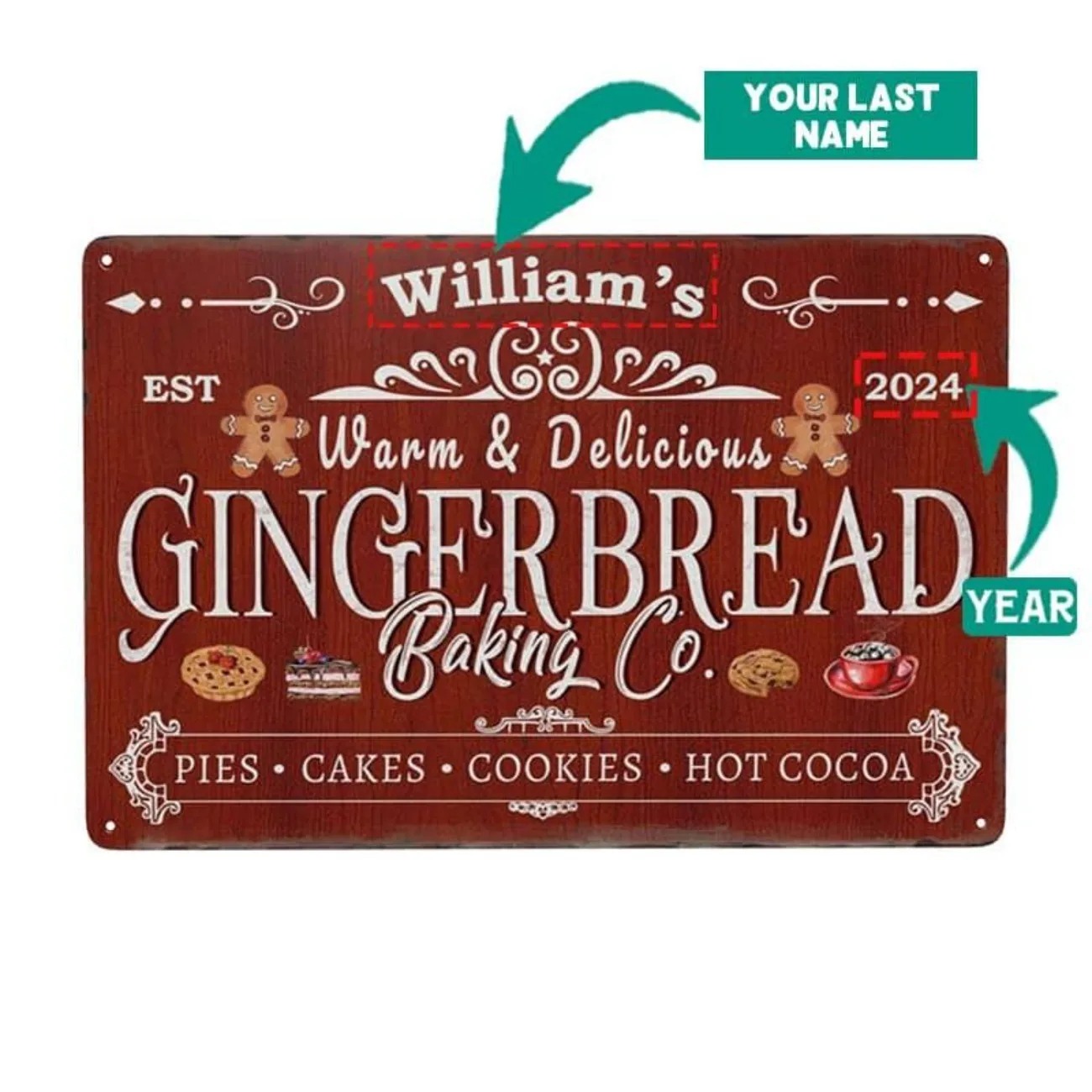 1 adet Kişiselleştirilmiş Zenc - Kitchen Baking Decor incelemesi ve fiyatı