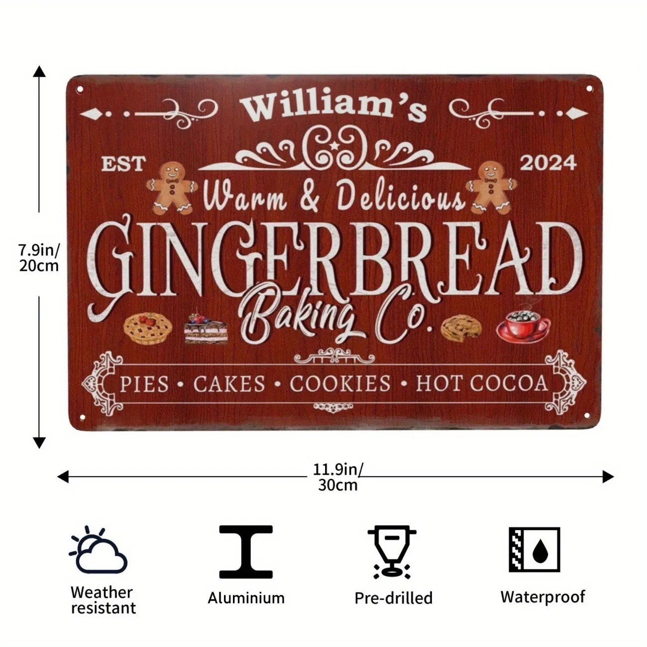 1 adet Kişiselleştirilmiş Zenc - Kitchen Baking Decor incelemesi ve fiyatı
