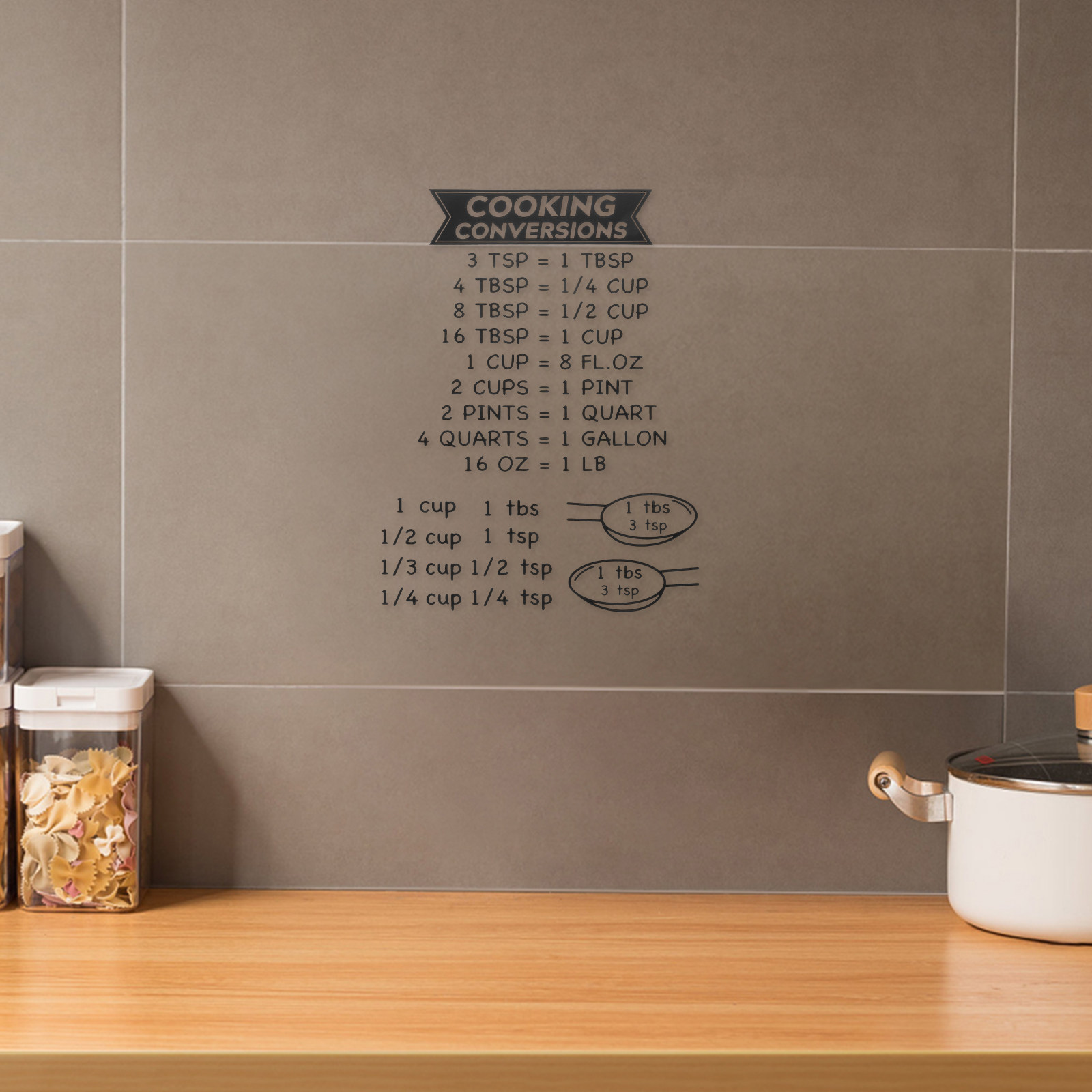 2 Adet Mutfak Dönüştürme Tablo - Kitchen Baking Conversion Chart incelemesi ve fiyatı
